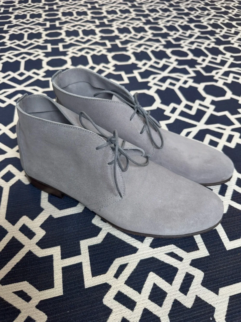Bruschi Gray Suede Chukka Boots Italian Handmade Mens Sz 44 US 11